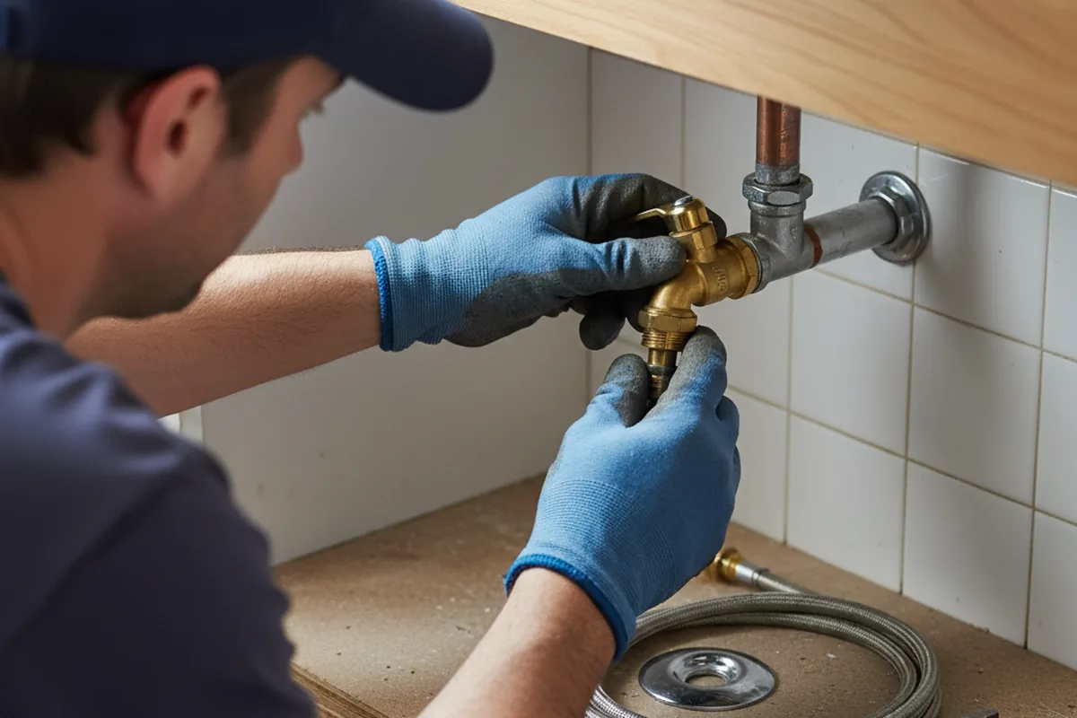 Shutoff valve and fitting work during Faucet and Fixture Repair in Shippingport